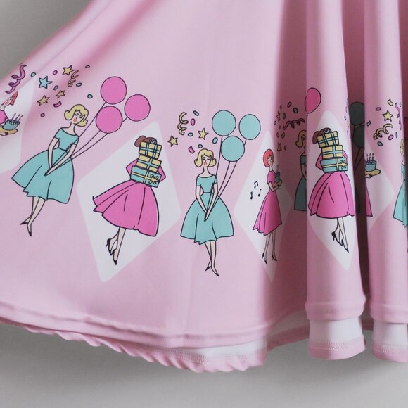 Kate Gabrielle Happy Birthday novelty print sample dress size Small - Picture 4 of 5